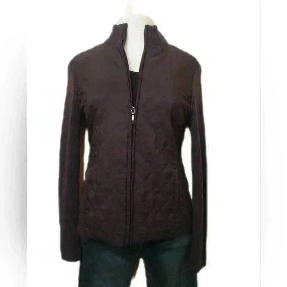 Croft and Barrow, Plum, Sweater Jacket, Size Petite M - Picture 3 of 3